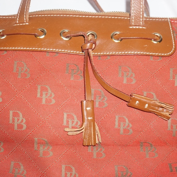 Dooney & Bourke Red Canvas Monogram Bag - Picture 5 of 8